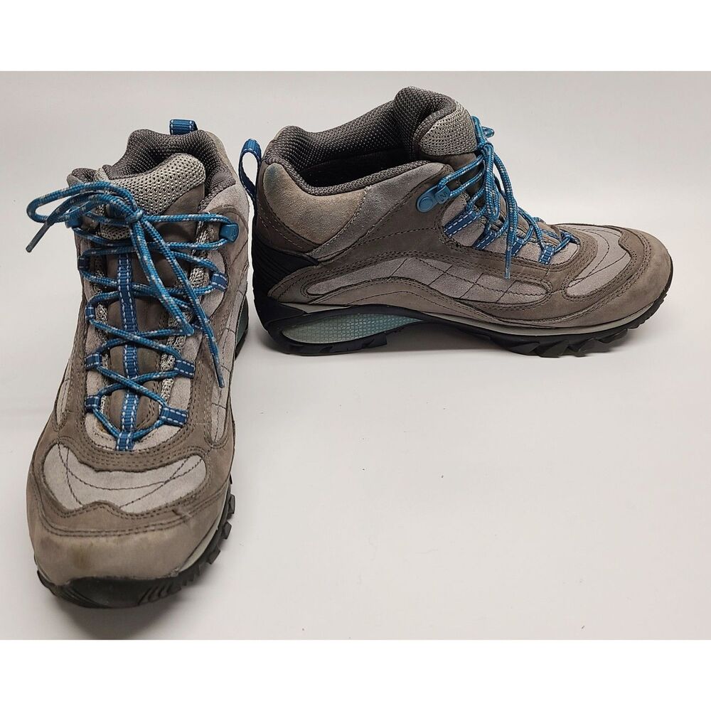 Merrell Women’s Hiking Boots Grey Waterproof Sole Size 10.5 Excellent Condition